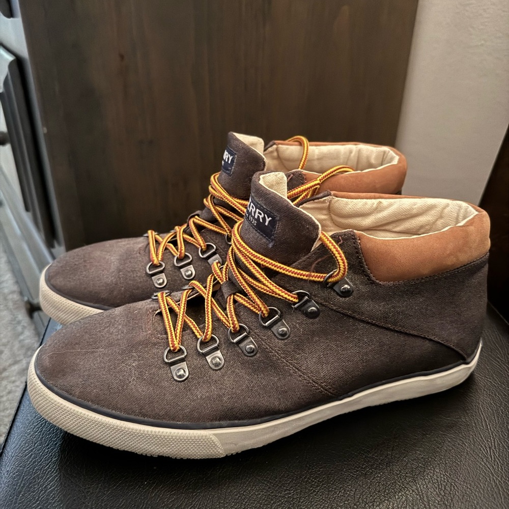 Sperry High-Top Sneakers - Brown and Tan